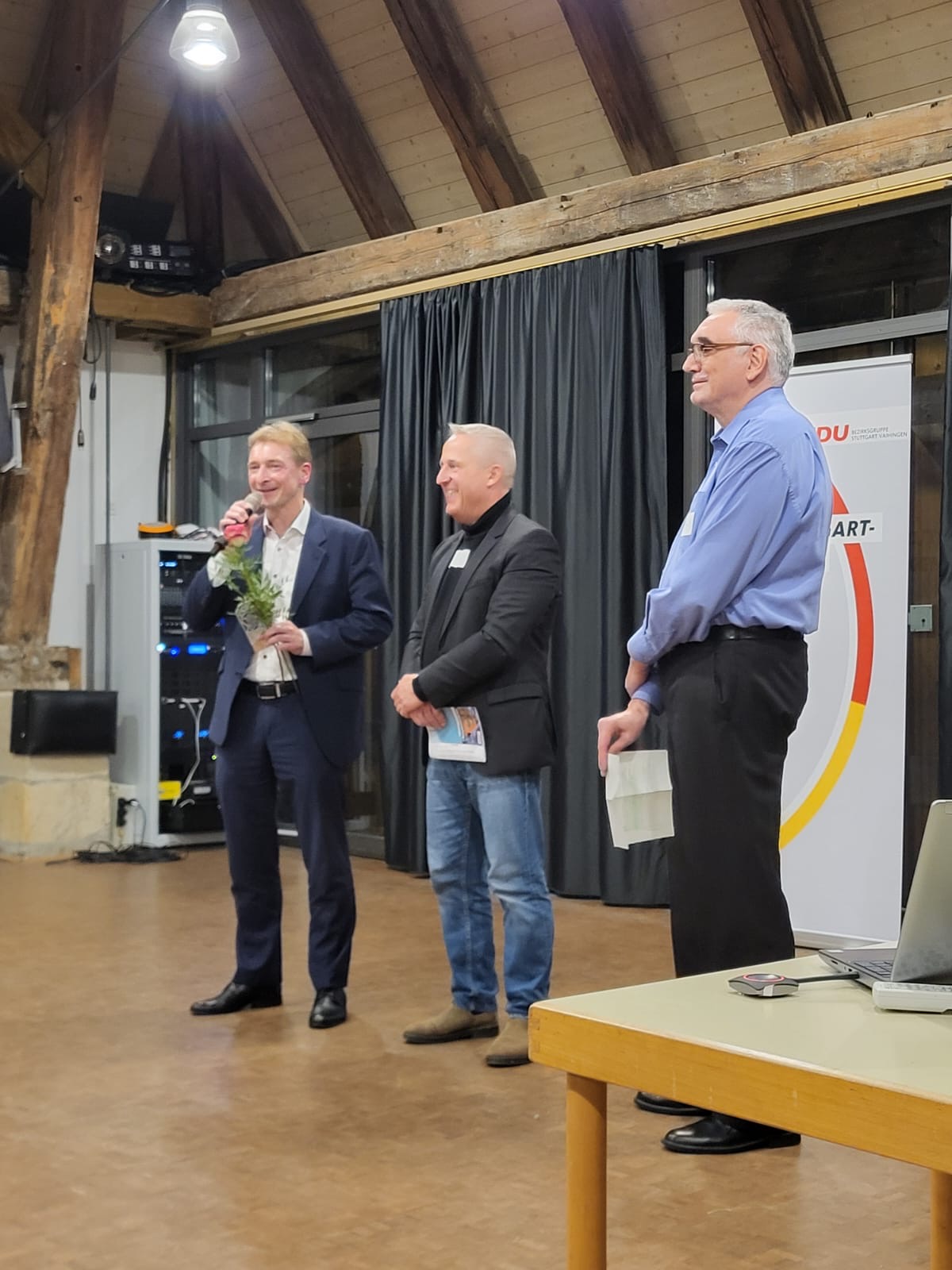 Bernd Pfeiffer bei der Verleihung des Ehrenamtpreises in Stuttgart-Vaihingen